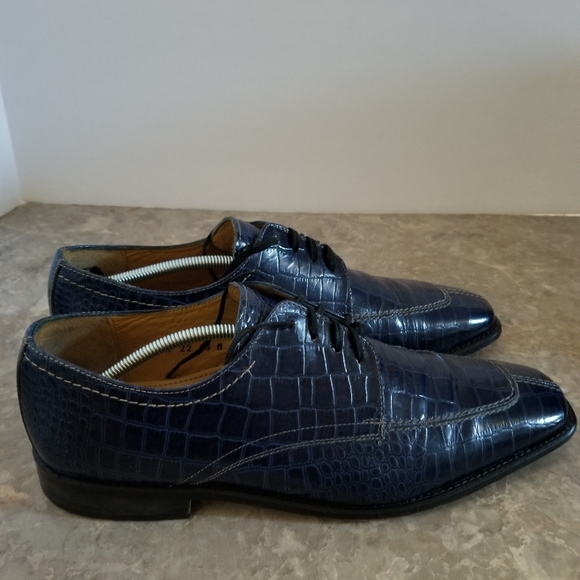 Stacy Adams size 13M Blue Crocodile shoes - Picture 3 of 6